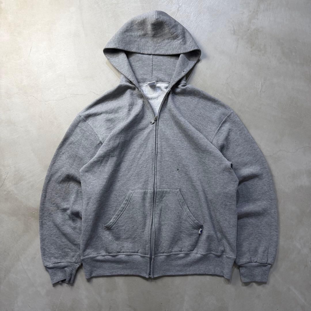 90s Russell Blank zip parka GRAY L
