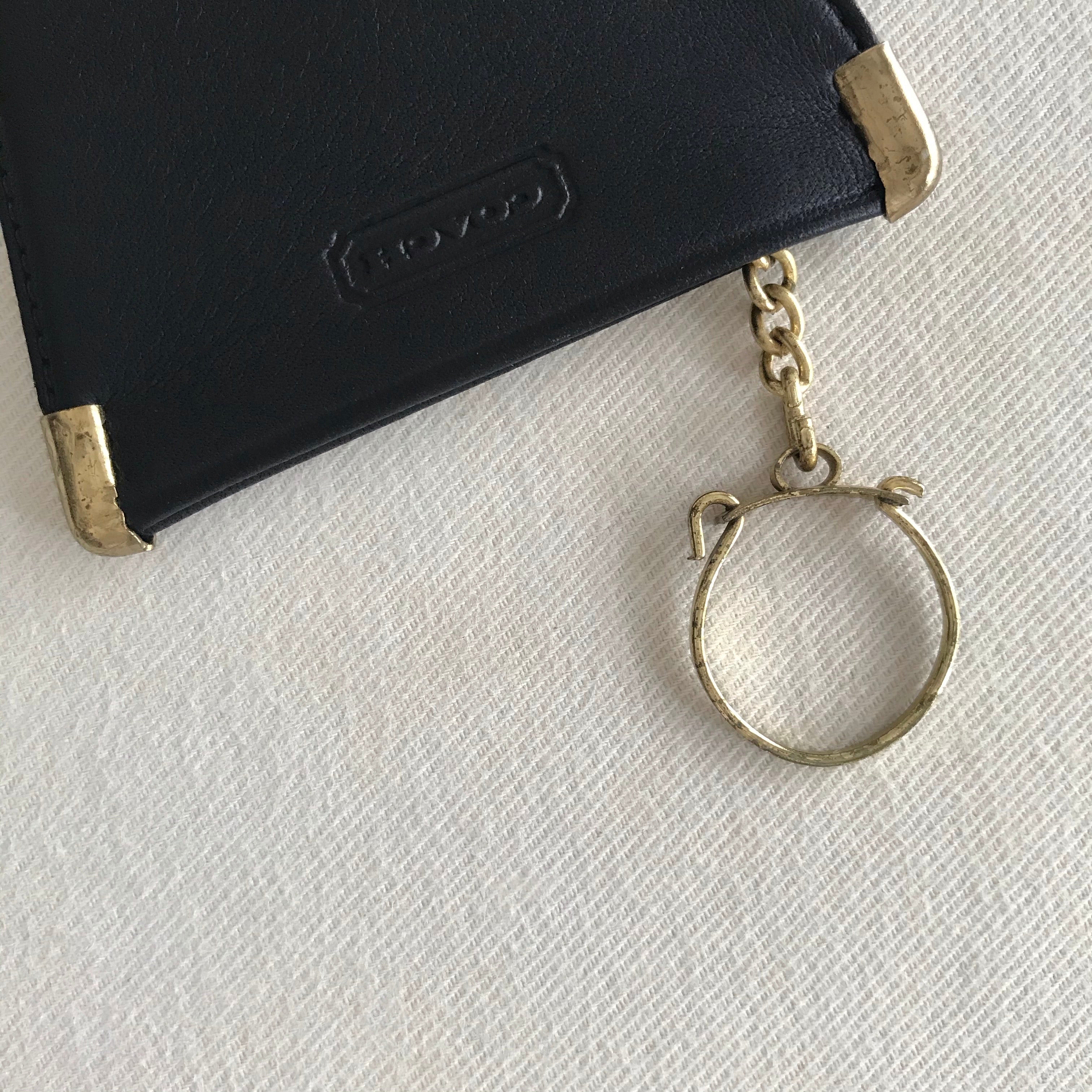 ☆ COACH ☆ Vintage early80s ☆ レザー ブラック ☆ キー ☆ COACH ☆ Vintage early80s ☆ レザー ブラック ☆ キー