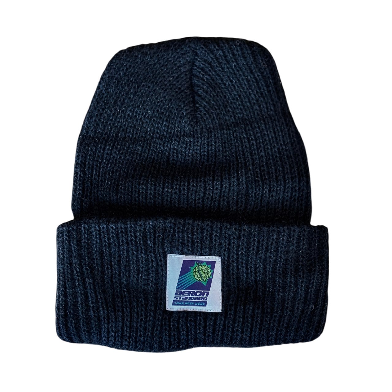 HOP RISING LOGO PATCH BEANIE (Black)