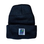 HOP RISING LOGO PATCH BEANIE (Black)