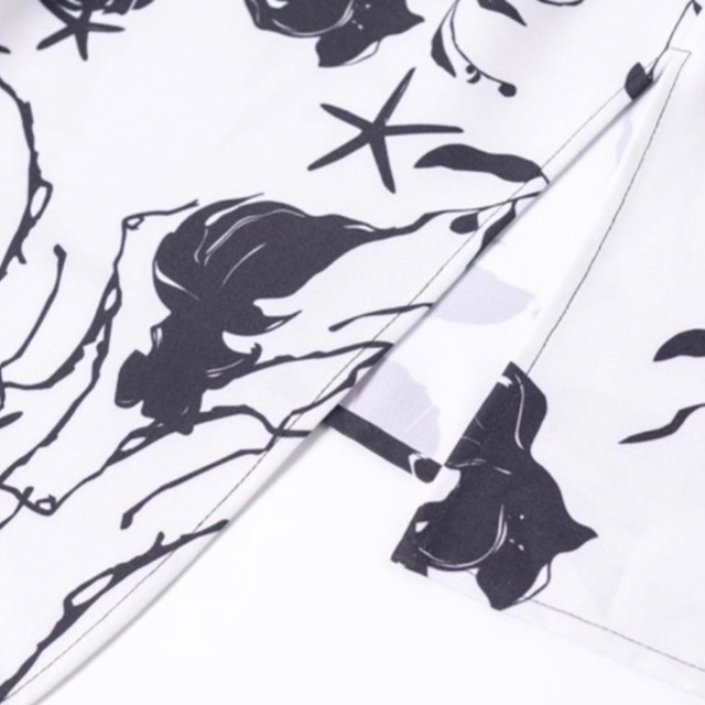 Asymmetric floral ruched one-piece C1604