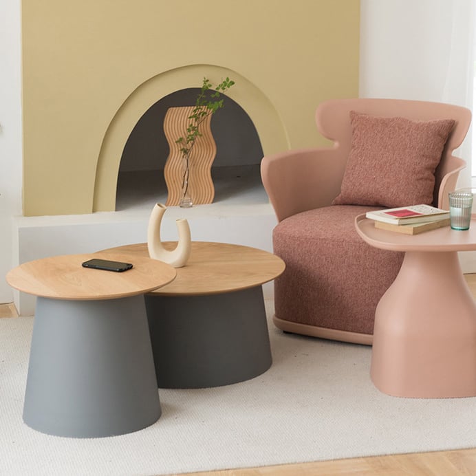 F274\"　ARMONIA　ラウンドセンターテーブル　Φ950　セラミック F274