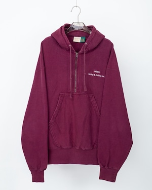 embroidery half zip hoodie sweat