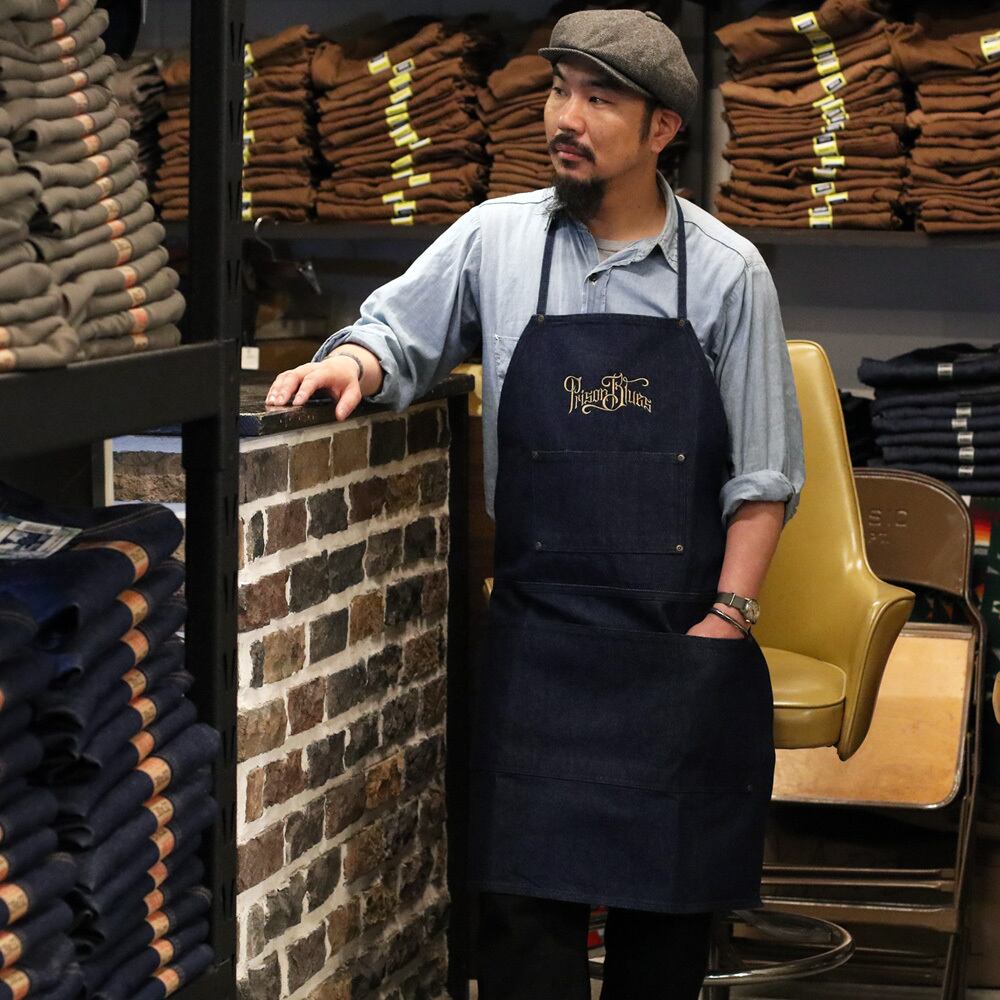 PRISON BLUES プリズンブルース #515 ロゴ刺繍ワークエプロン WORK