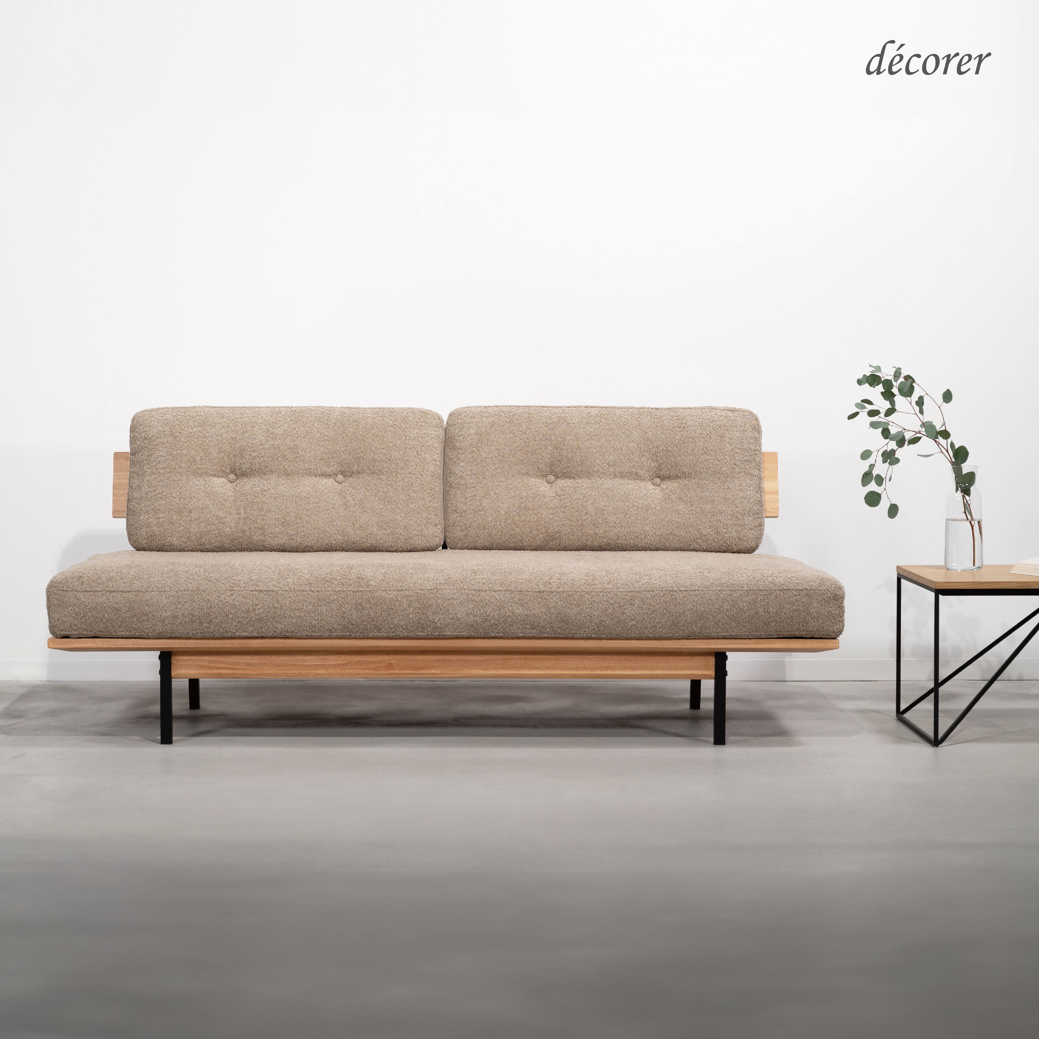 Wood frame sofa 2P No.27 | DÉCORER