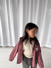 韓国子供服 / PEPPER / 26Autumn / クッキーチェックシャツ / 秋服 *XS~XL *