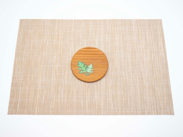 新芽よもぎ茶 おもてなしセット  お盆・コースター付き