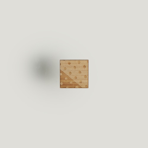 brooch square dot / しかくドットブローチ