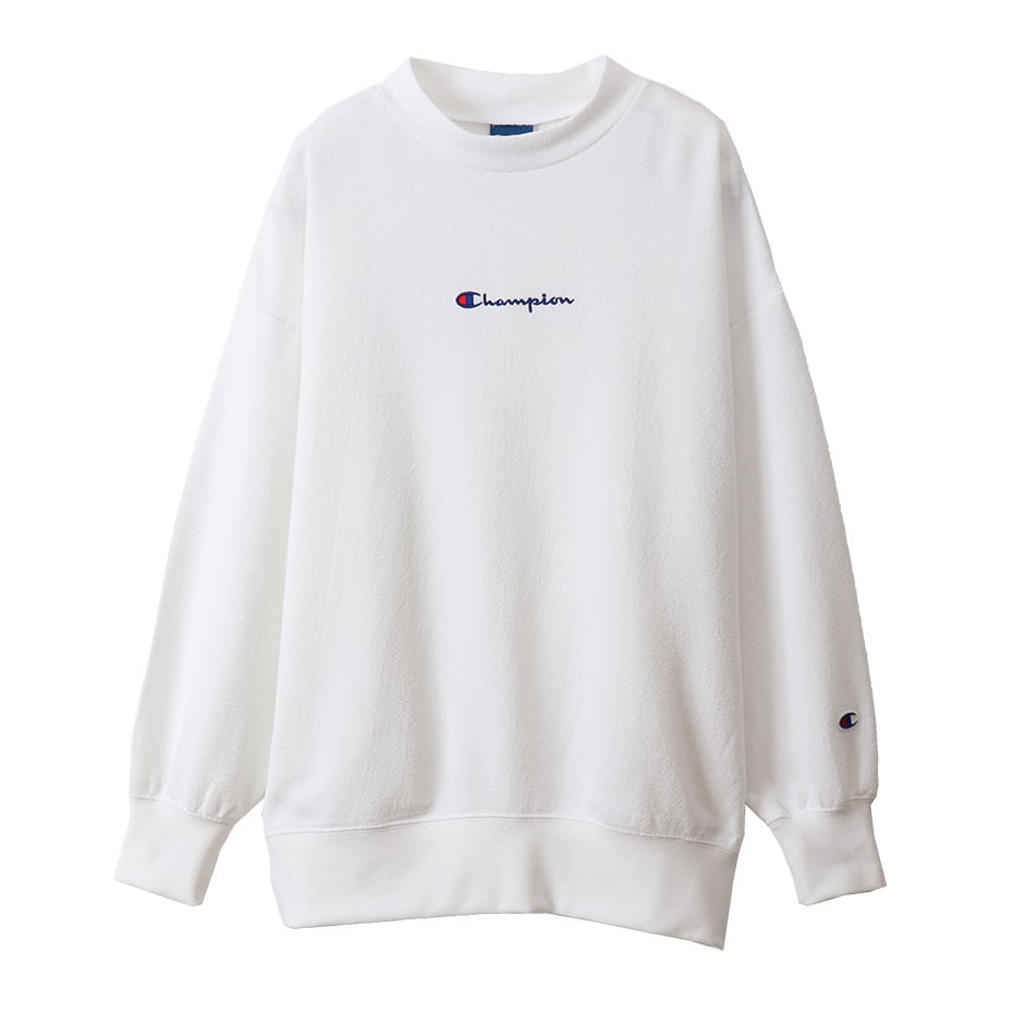 Champion(チャンピオン) レディース モックネックスリットシャツ ホワイト CW-RS004