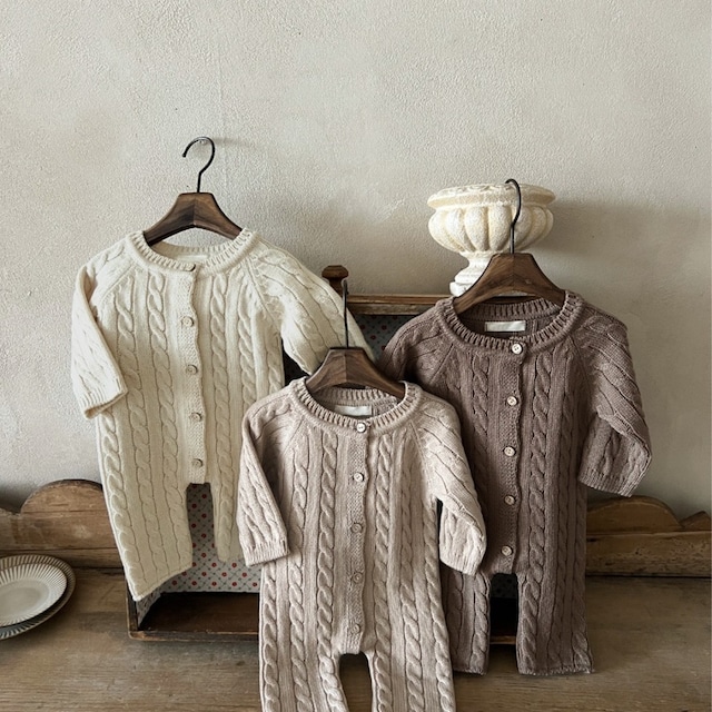 【BABY】韓国風　ニットオールインワン