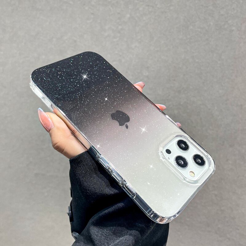 iPhone14 Pro Max/13/12ケース 星空モチーフ クリア キラキラ