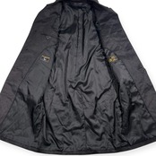 カシミヤ100% CARLO LEGATINI カルロ・レガティーニ ステンカラーコート LL/ダークグレー メンズ