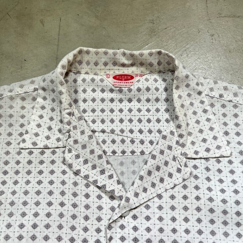 50's 60's PILGRIM ピルグリム オープンカラーシャツ 半袖 開襟 