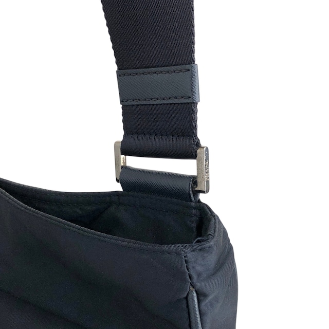 PRADA プラダ ショルダーバッグ ネイビー ロゴ フロントバックル ナイロン vintage ヴィンテージ オールド eiigp4