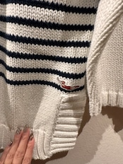 Jantzen USA Striped Cotton Knit Sweater