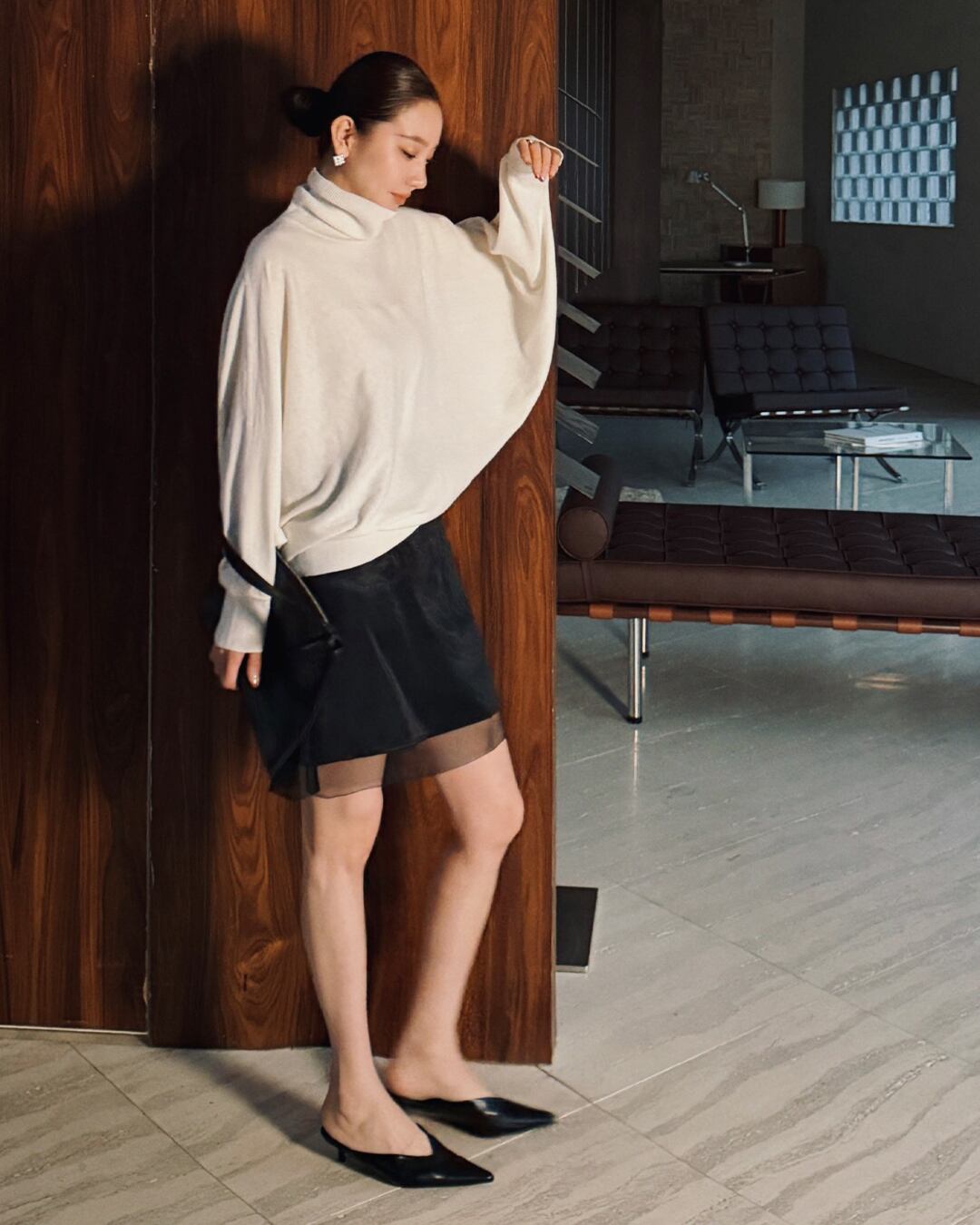 シルクシアーレイヤードミニスカート A25523