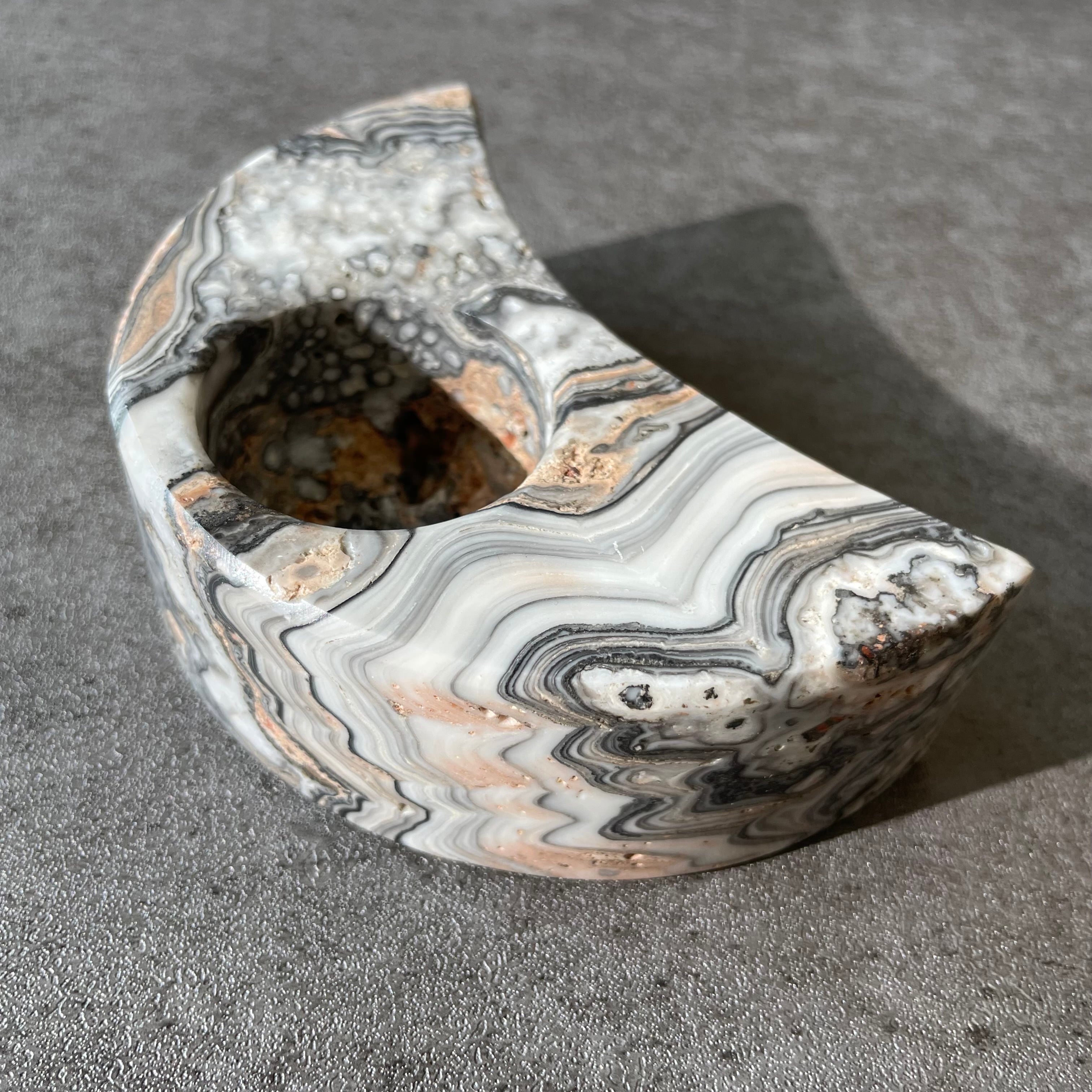 Onyx オニキス|ムーンキャンドルホルダー|天然石 パワーストーン 鉱物 gem stone