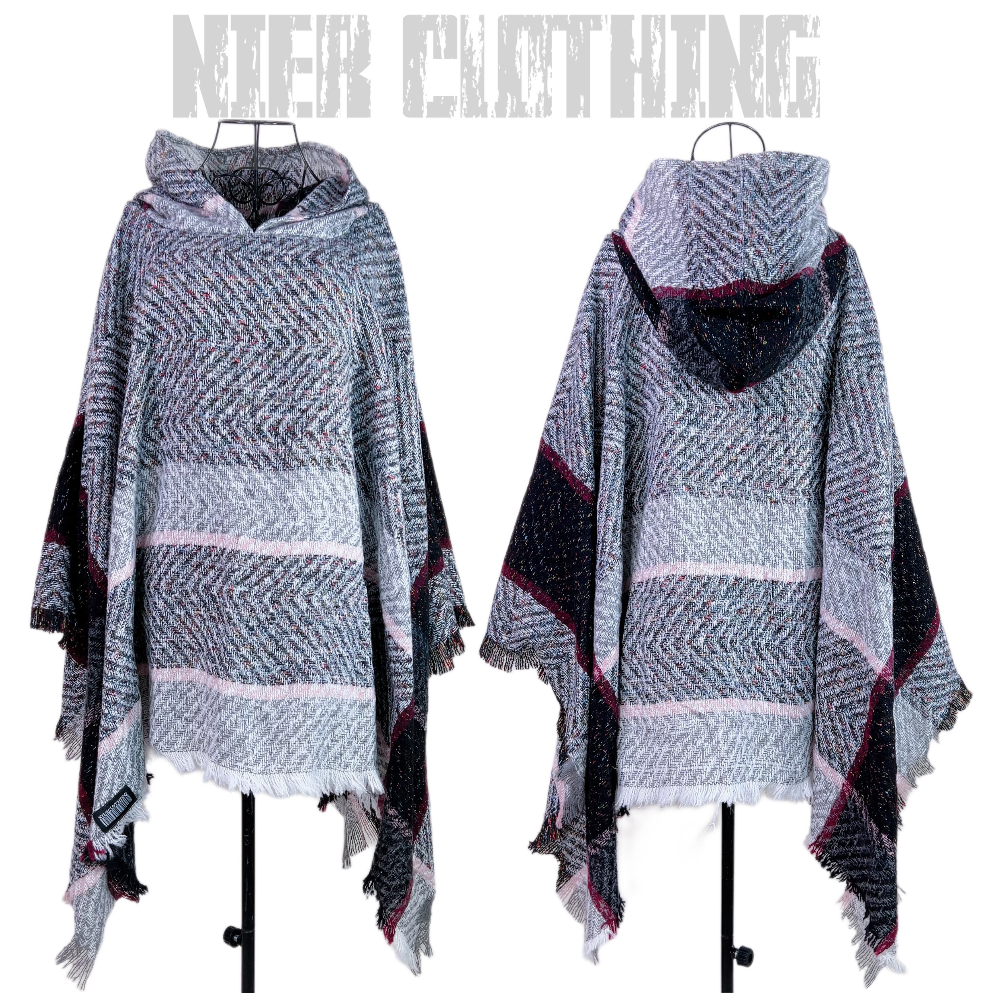 完売品 NieR 折り鶴 フードジッパー ポンチョ 和柄