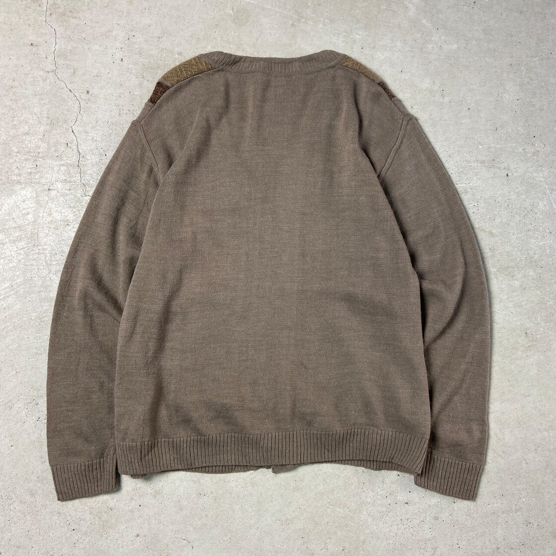 J.PRESS シルク混 ウール アランニットセーター ジェイプレス 古着 