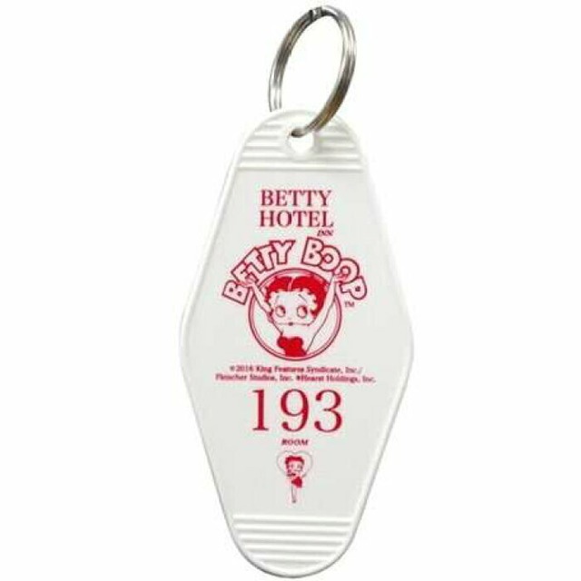 ベティちゃん ベティーベティブープ ベティ キーホルダー  HOTEL KEY HOLDER193 (Betty HOTEL：WH)