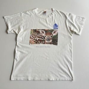 -USED- ONTARIO WILDLIFE FOUNDATION DEER T-SHIRT -WHITE- [L]