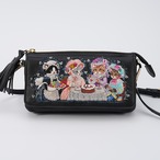 お財布ポシェット The Lady Cats’ Tea Party Black