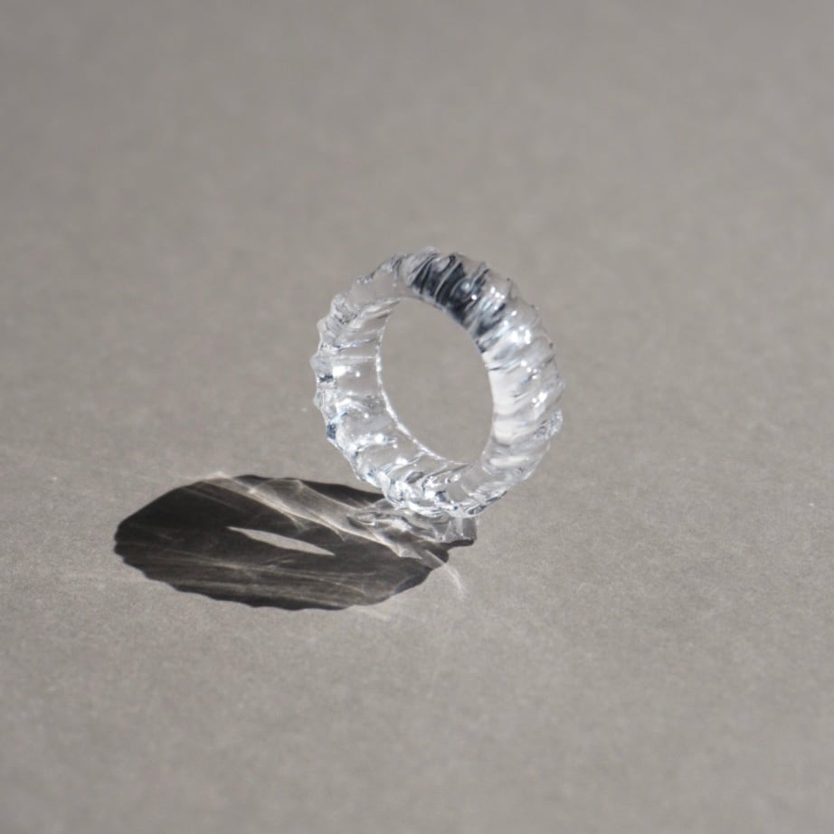 1-8号 なみ模様のレジンリング レジン指輪 シンプルなデザイン