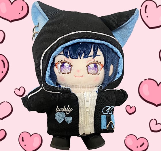 ぬい服 10cm 猫耳フードパーカー ぬいぐるみ服 推し活 着ぐるみ 着せ