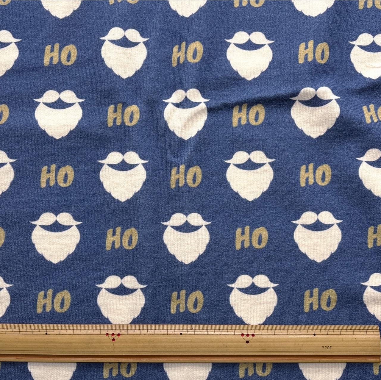 ★NY616◆1m◆綿100%ど詰めミニ裏毛ニット生地◆マレファブ◆HOサンタひげ