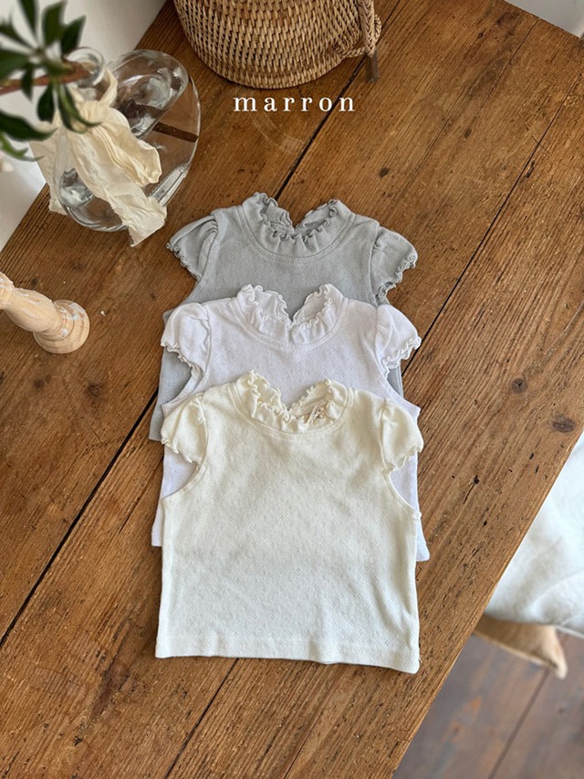 【予約】Pansy frill tee (kids) (R0261)