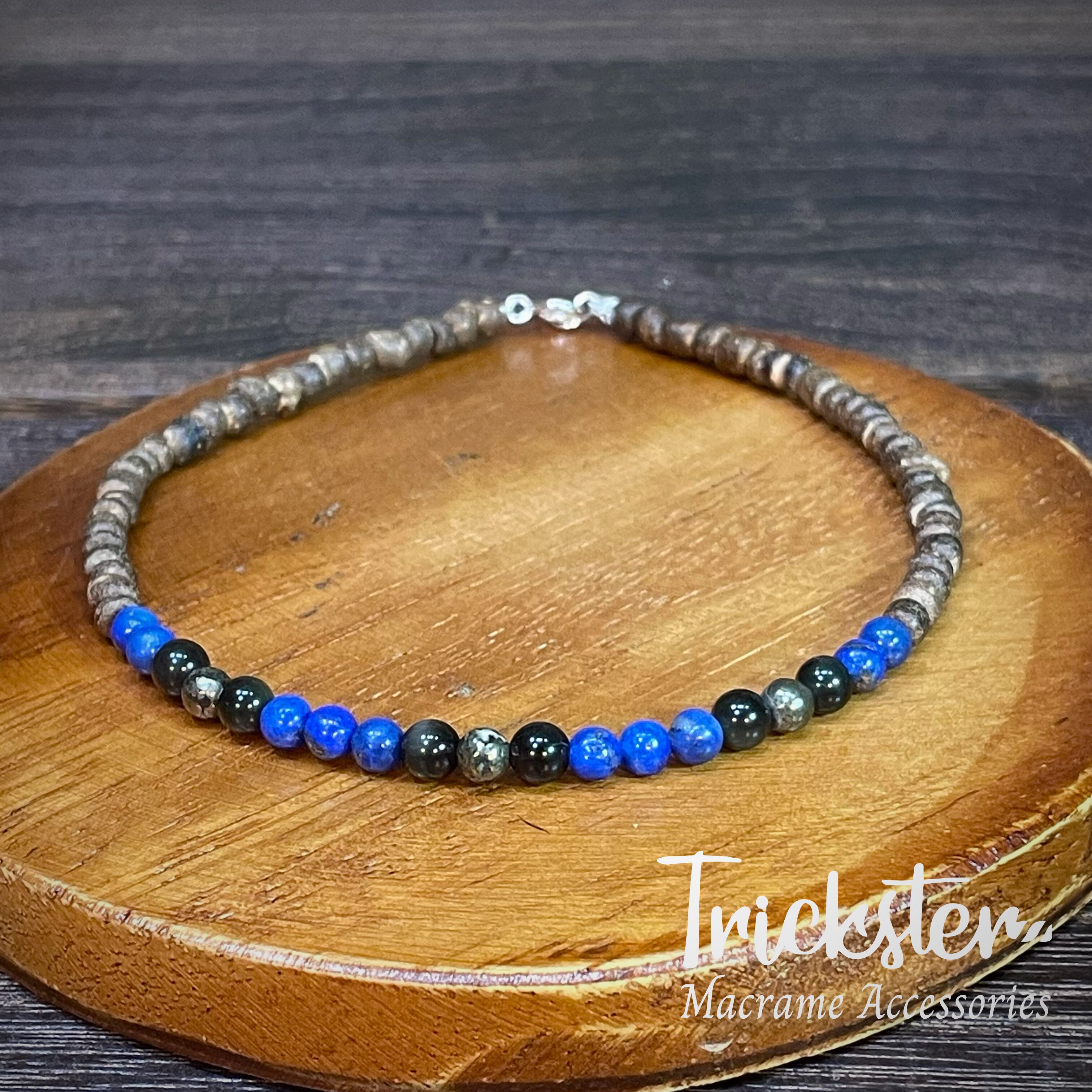 ラブラドライト シトリン マクラメペンダント T186 | Trickster