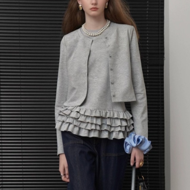 ヘムフリル デザインプルオーバー 239062