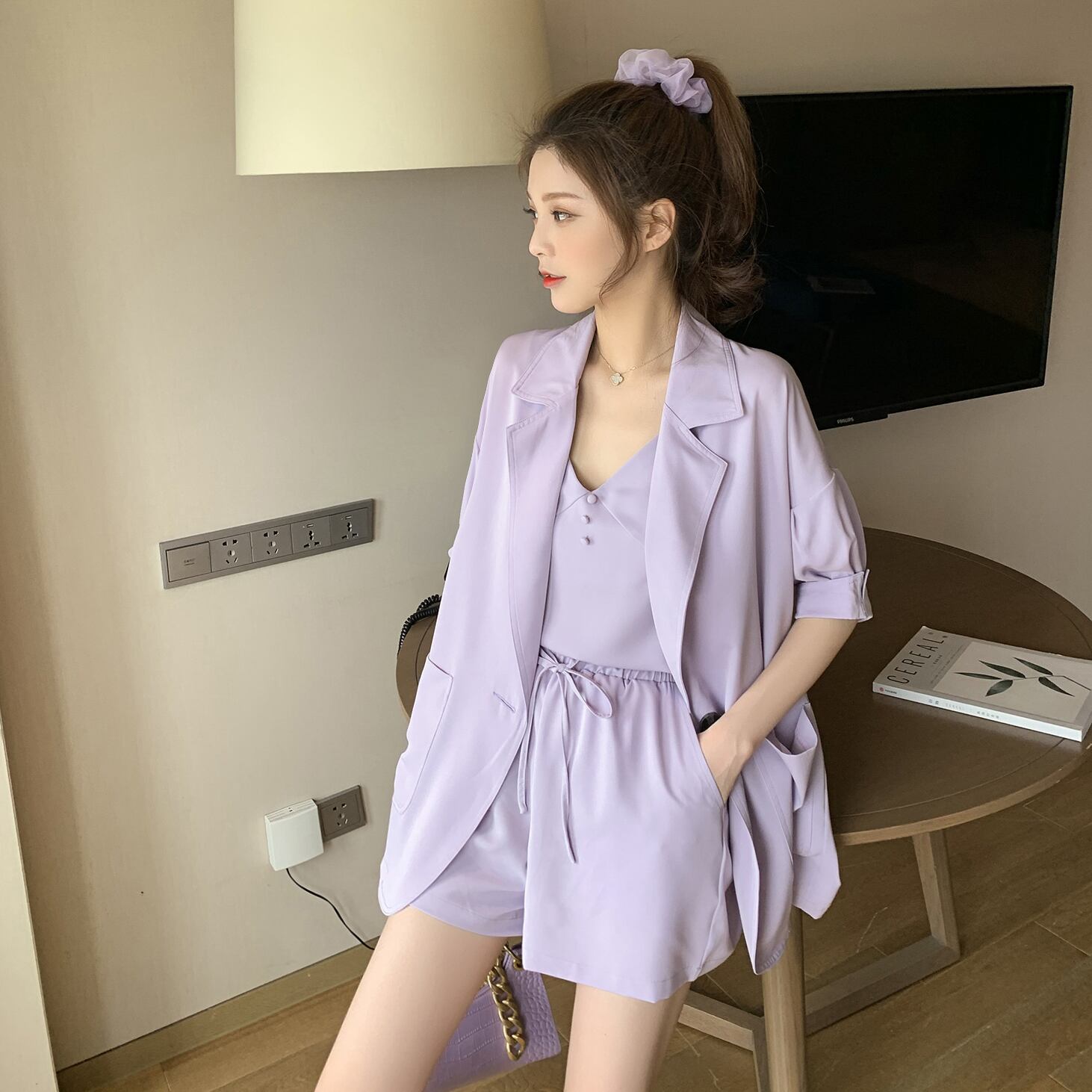 薄手ジャケット ショート 6Du_Shop_Women99343680646