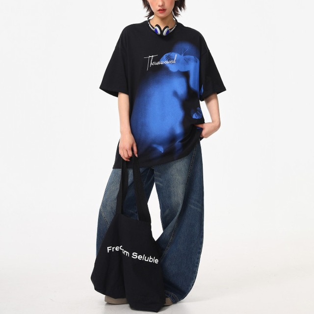 art-gradient short-sleeve tee　アートグラデーション半袖ティー　J2038