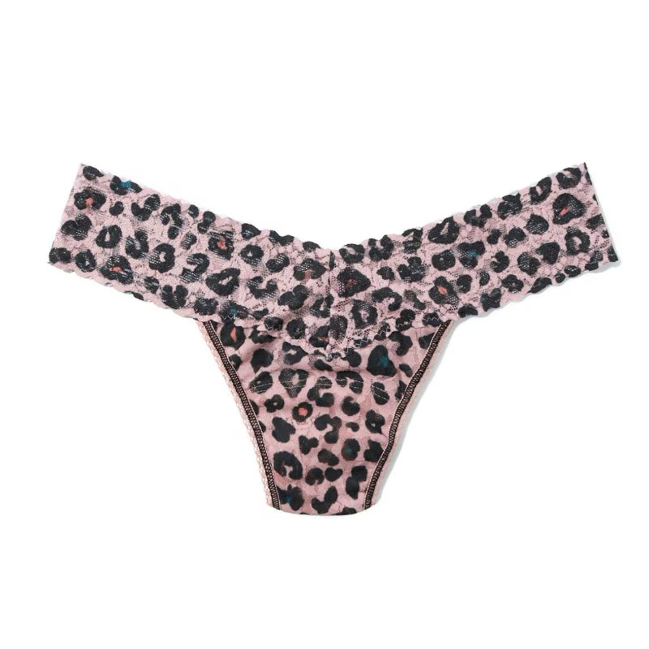 HANKY PANKY /  プリンテッド シグニチャー レース ロー ライズ タンガ (ラッキー レオパード) - 1