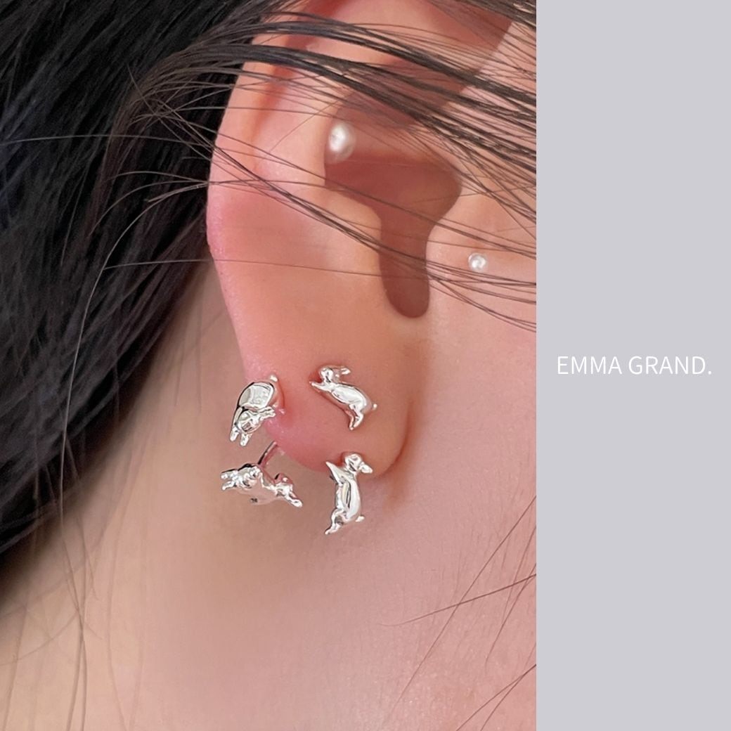 月夜に跳ねるうさぎのピアス E00600 | EMMA GRAND