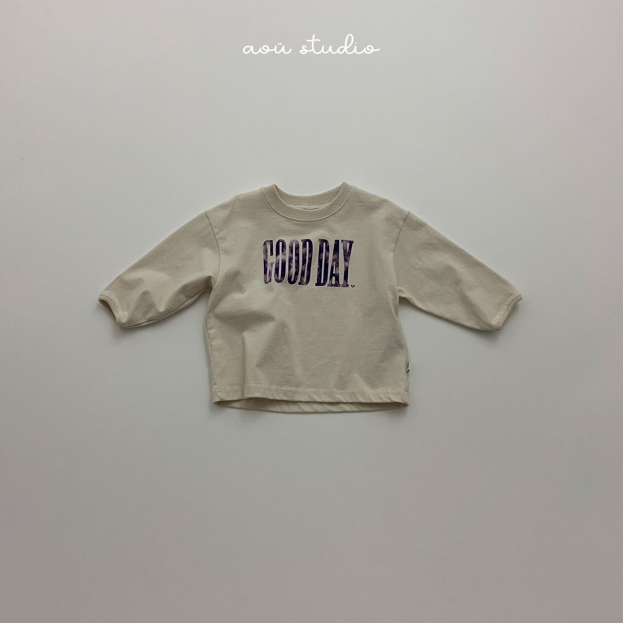 〖取寄〗韓国子供服 / 26winter / aoustudio /Good Day プリント Tシャツ / キッズ服 *XS~L*