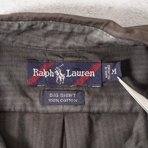 90s Ralph Lauren BIG SHIRT brown [M] 古着