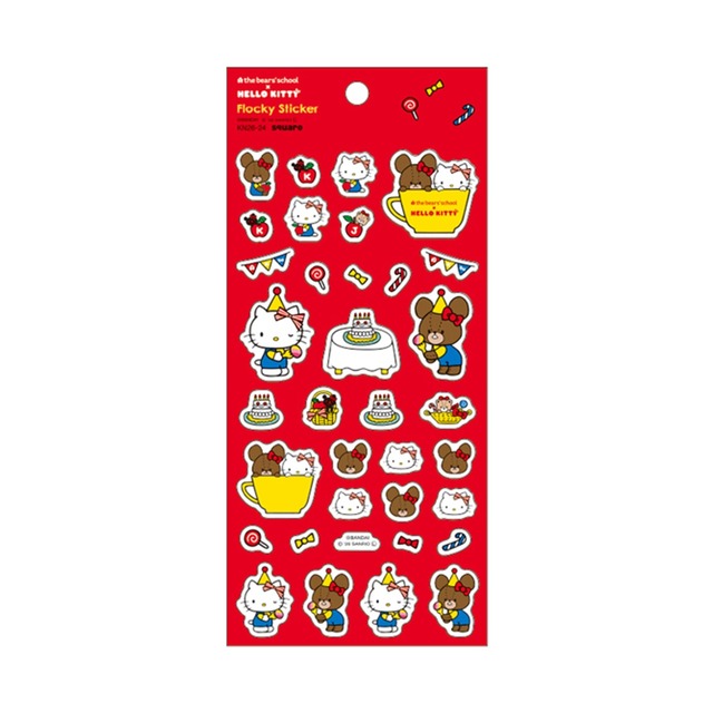 【ロット販売】【10入】くまのがっこうサンリオフロッキーシール赤(8819664)