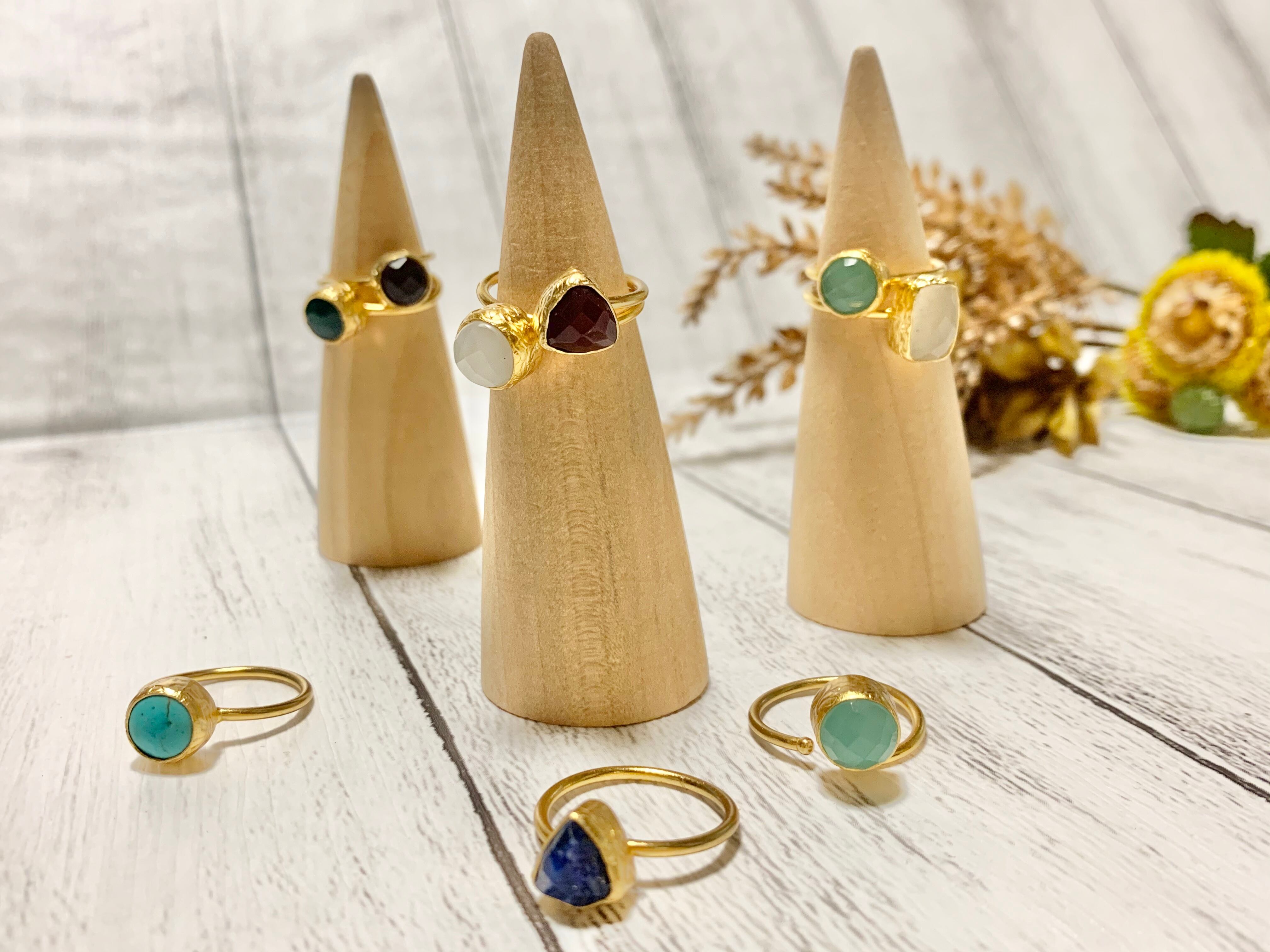 トルコ天然石リングQ