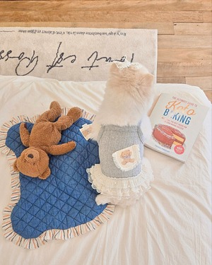 予約  【pecoramou select】Teddy bear denim  mat