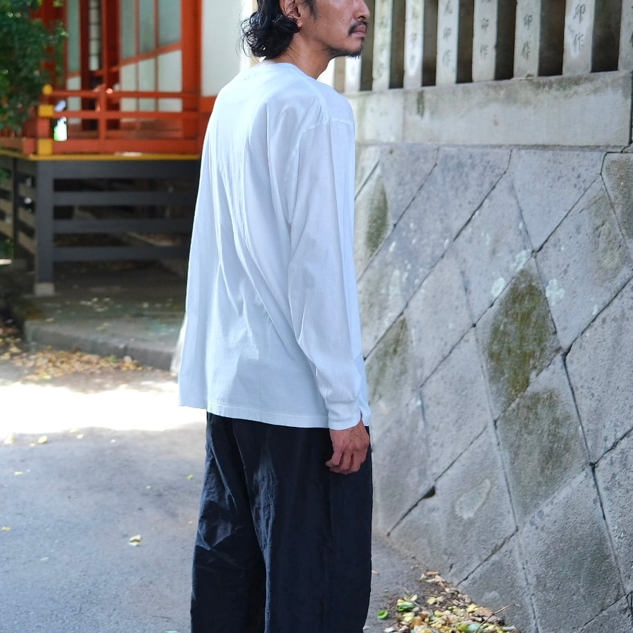 COMOLI(コモリ) / THINコットン長袖Tシャツ -WHITE-(E03-05018) | Signs