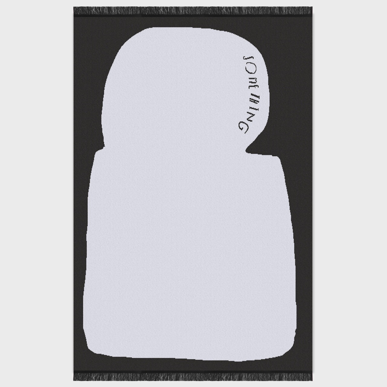 【Kazuki Kamamura】鎌村和貴 KNIT BLANKET SOMETHING ニットショールブランケット (150cm x 100cm)