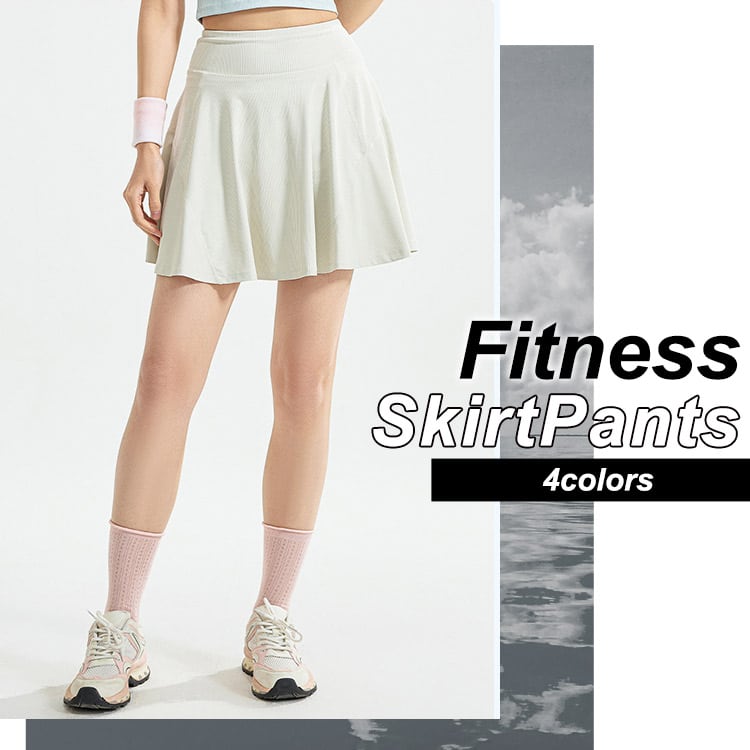 メール便】スコート レディース テニス 長め リブ／fitness009 | DAY