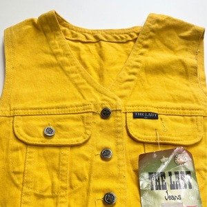 ＜VINTAGE＞Kids  VEST｜デッドストック イエローデニム ベスト ジレ