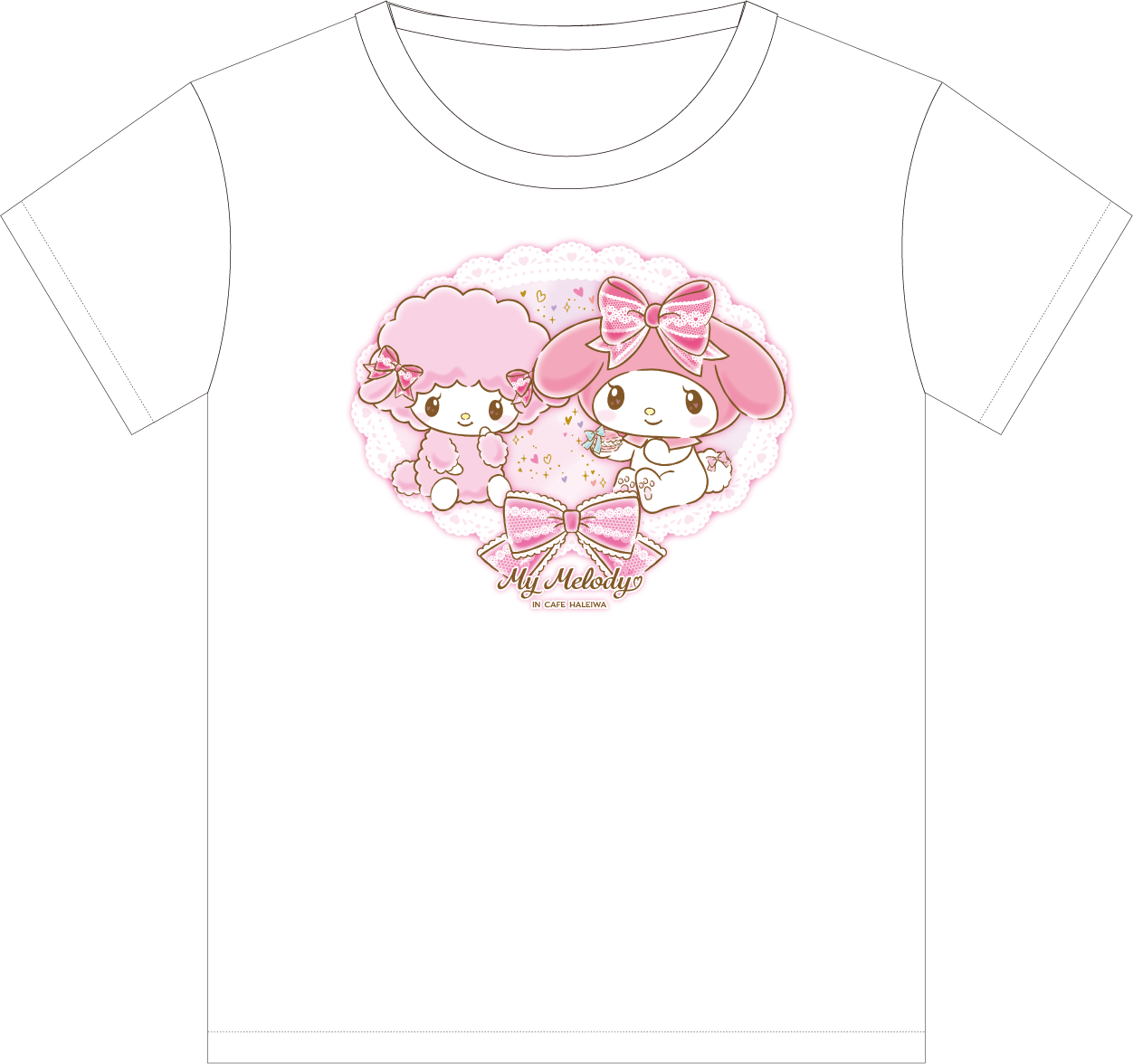 My Melody Cafe Tシャツ（ピアノ）