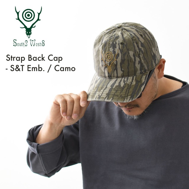 SOUTH2 WEST8 [サウスツーウエストエイト] Strap Back Cap - S&T Emb. / Camo [TY710] ストラップバックキャップ－エスアンドティーエンブロイダリー/カモ・キャップ・アウトドアキャップ・おしゃれキャップ・アウトドア・キャンプ・MEN'S / LADY'S [2026AW]