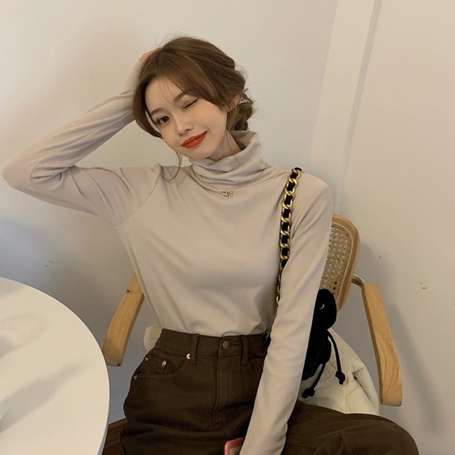 シャツ トップス スプリングオータムスタイルTシャツ ロング 春物 秋物 試着室3185543011