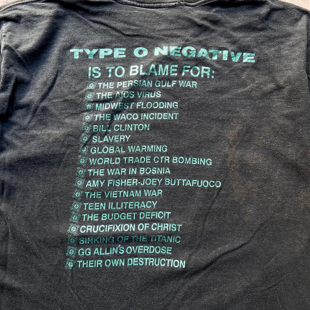 激レア Type O Negative 90年代ヴィンテージ Tシャツ 13