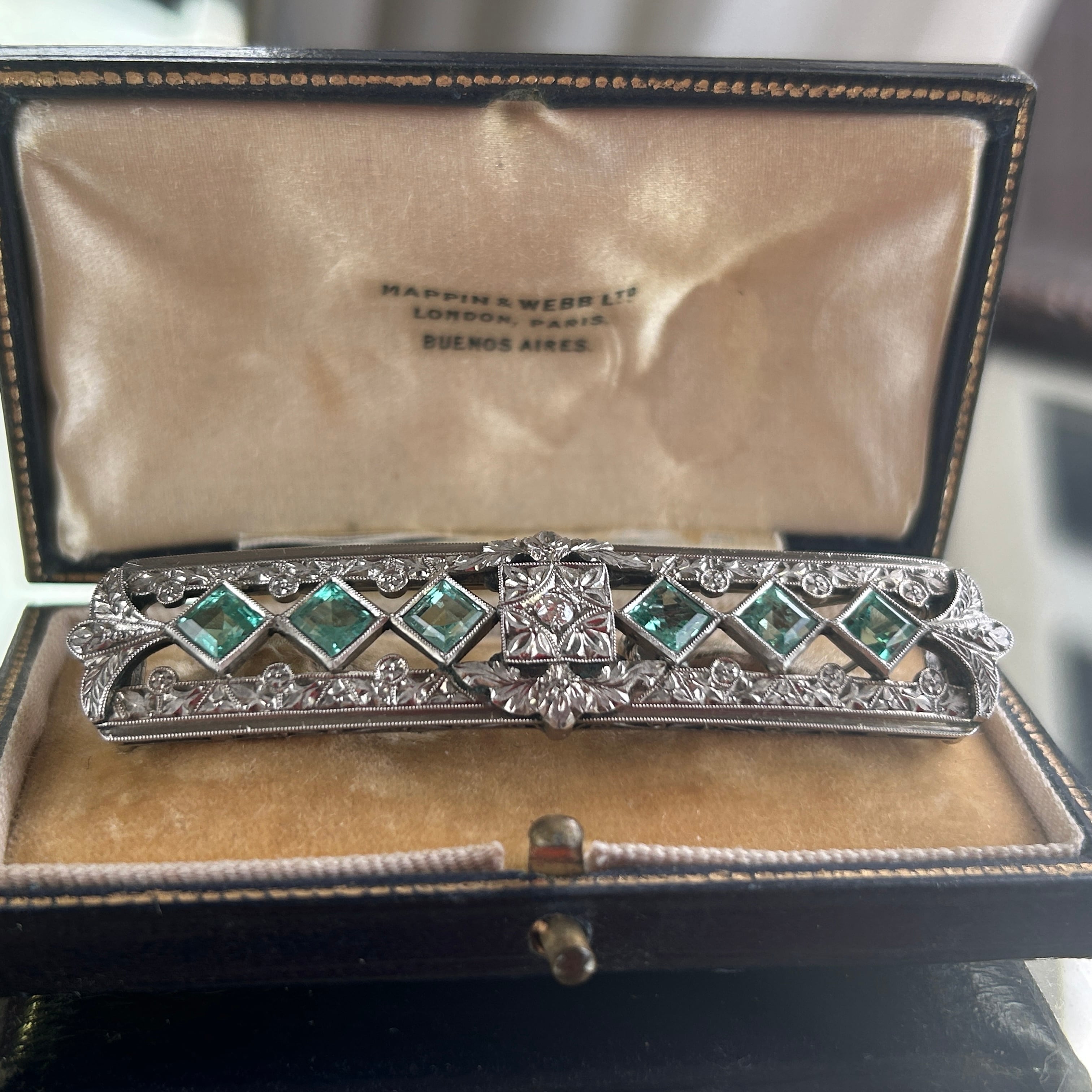 アンティーク SPNに天然エメラルド.ダイヤの帯留め | bonbidou22